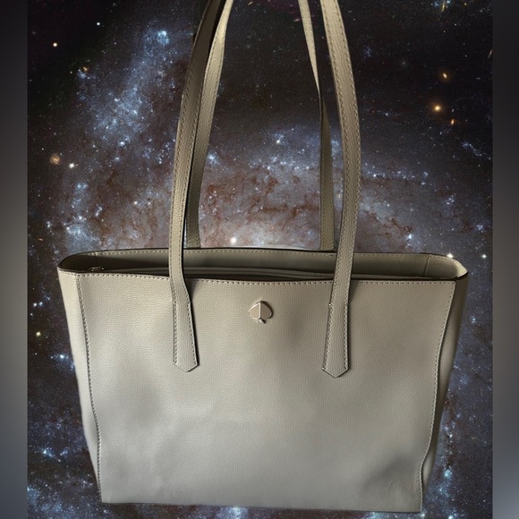kate spade Handbags - Kate Spade Gray Molly Large Work Leather Tote